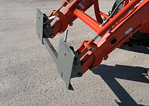 Adapter Bracket - McCormick 125C, Branson SL00, Kioti KL2510 and LS L1100 Loader to Skid Steer - Thumbs